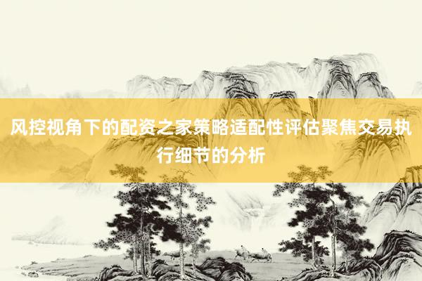 风控视角下的配资之家策略适配性评估聚焦交易执行细节的分析