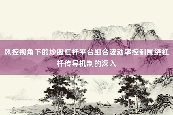 风控视角下的炒股杠杆平台组合波动率控制围绕杠杆传导机制的深入