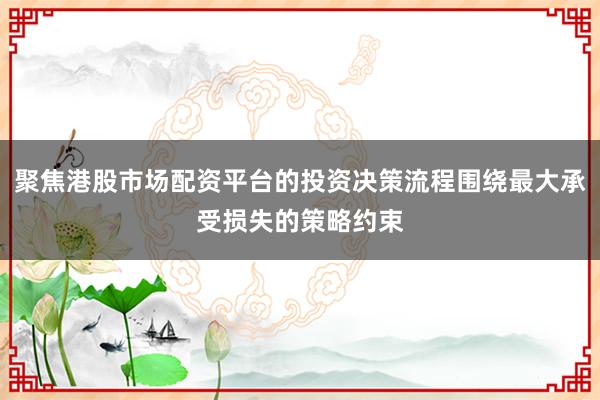 聚焦港股市场配资平台的投资决策流程围绕最大承受损失的策略约束